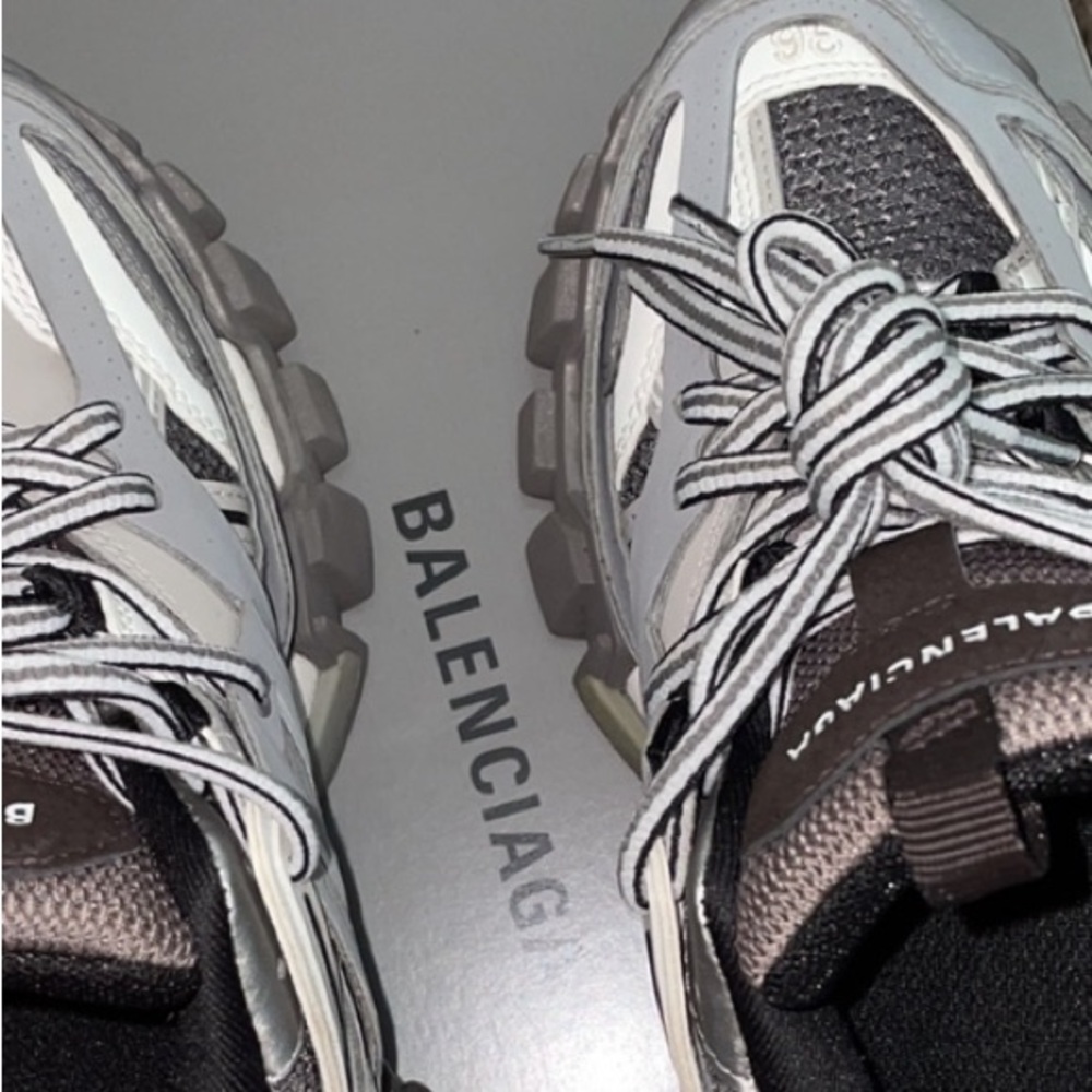 Balenciaga Striped Black and White Shoelaces Accessory Pair